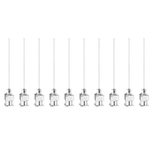 Miniatura 18 de HARFINGTON 10 agujas dispensadoras de acero inoxidable calibre 16, 1 1/2 pulgadas, tubo de aguja de pegamento de metal, puntas romas, Luer Lock