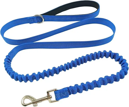 Miniatura 9 de Correa elástica reflectante de 5 a 7 pies, sin tirones para absorción de impactos, correa elástica de nailon para perros pequeños y medianos/gatos