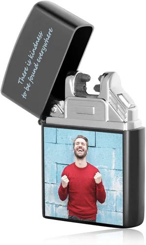 Encendedor de arco eléctrico personalizado, recargable por USB personalizado con nombre, fecha/mensaje grabado, perfecto para padre, novio u Estilo 7
