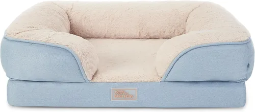 Miniatura 19 de Town & Country Everyday CuddleTown Cómoda Cama Sofá para Mascotas con Refuerzo Sólido, Espuma Tipo Caja de Huevos de Apoyo y Calmante, Base Gris