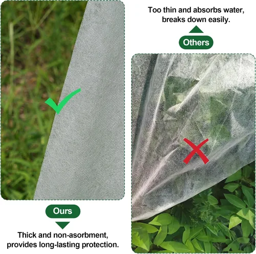 Miniatura 6 de Cubiertas para Plantas de 10 x 33 Pies Protección contra Congelación, 1.06 oz/yd² Tela de Cobertura de Hileras Flotante Grande y Gruesa