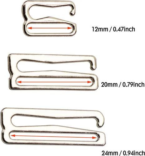 Miniatura 4 de Tupalizy Ganchos de metal para brasier para coser bikini halter tops traje de baño, lencería, traje de baño, diapositivas de ajuste, 60