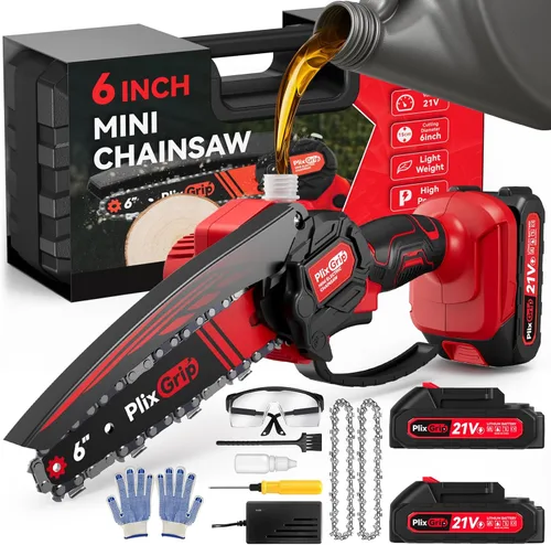 Mini motosierra, motosierra eléctrica inalámbrica de 6 pulgadas, motosierra de mano, tijeras de podar portátiles para ramas de árboles, patio, hogar