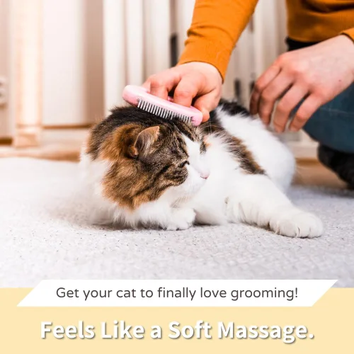 Miniatura 3 de Leo's Paw El peine de masaje original para eliminar el pelo de mascotas, cepillo suave para eliminar el pelo de mascotas, herramienta de Rosa