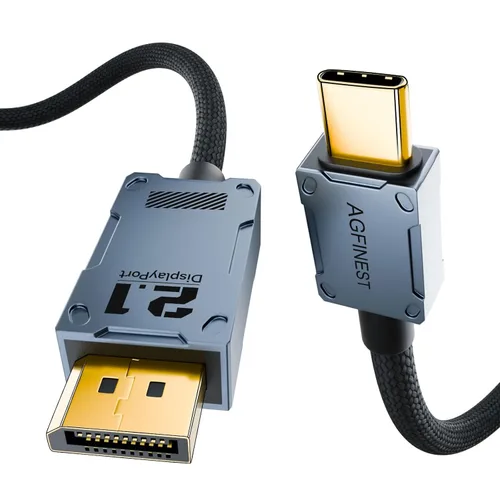 Cable USB C a DisplayPort 2.1, certificado VESA [16K @30Hz 8K @120Hz 4K @240Hz], compatible con MacBook Pro, iPad Pro, computadoras portátiles