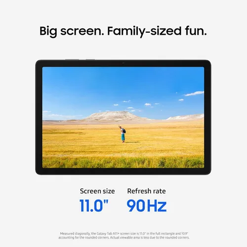 Miniatura 5 de Samsung Galaxy Tab A11+ 6 GB de RAM, 128 GB de almacenamiento, rendimiento optimizado, batería de larga duración, almacenamiento ampliable, pantalla