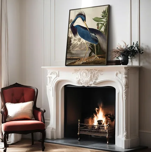 Miniatura 4 de Poster Master Póster vintage de James Audubon – Impresión de garza de Luisiana – Arte de aves de América – Arte de aves – Regalo para hombres