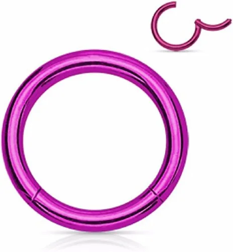 Miniatura 6 de WildKlass Jewely Septum - Anillo de acero quirúrgico para nariz 316L sin costuras (se vende individualmente)
