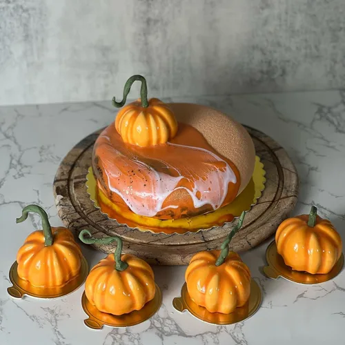 Miniatura 7 de Molde de silicona de calabaza 3D, moldes de silicona para jabón de 6 cavidades, molde de pastel de calabaza duradero para jabón, vela, cupcake