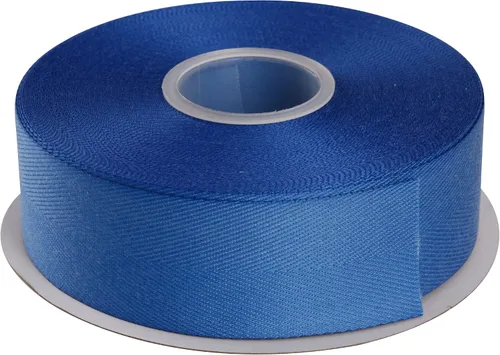 Miniatura 73 de Cinta de sarga de espiga con mango suave, ideal para envolver regalos, costura artesanal, 1/4 pulgadas x 25 yardas, color azul antiguo