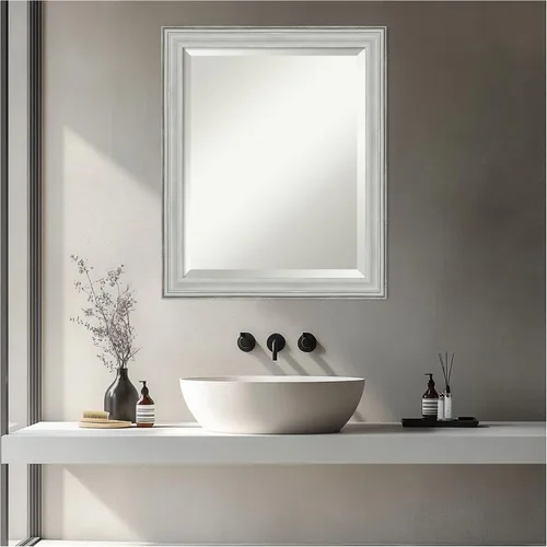 Miniatura 9 de Amanti Art Espejo de baño de madera, espejo de pared plateado Bel Volto para usar como espejo de tocador de baño sobre el fregadero