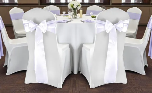 Miniatura 186 de mds - Lote de 10 lazos de satén para sillas de boda y eventos, para decoración de fiestas, 30 colores, Satin, 10 Verde oliva