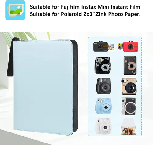 Miniatura 2 de Álbum de fotos de 540 bolsillos para cámara instantánea Fujifilm Instax Mini, cubierta de cuero, álbum de fotos para cámara instantánea Instax Mini