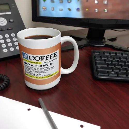 Miniatura 7 de Personalized Gifts Taza de café con receta con tu texto, taza con nombre personalizado, regalos para médicos, enfermeras, taza de café de cerámica