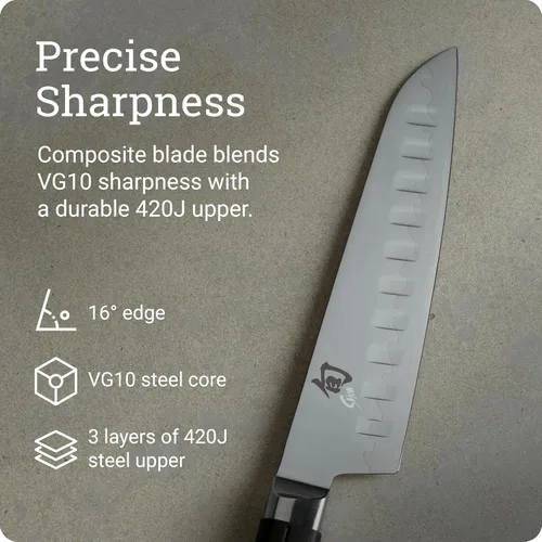 Miniatura 3 de Shun Sora - Cuchillo para pelar, Santoku, Metálico