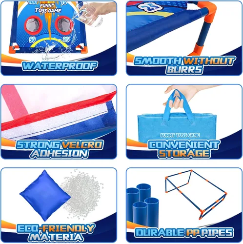Miniatura 3 de Juego de lanzamiento de bolsas de frijoles para niños, regalo ideal para niños de 3 a 8 años. Juguetes exteriores para niños y niñas de 3, 4, 5, 6