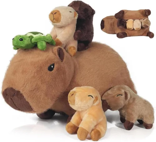 Miniatura 15 de 4 Piezas de Animales de Peluche de Águila Calva a Granel Grande Mamá Águila de Peluche con 3 Lindos Bebés Juguetes de Peluche de Águila Peluches