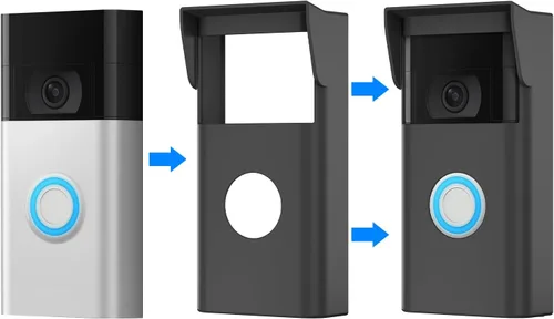 Miniatura 7 de Funda protectora de silicona compatible con timbre de video de 2ª generación (versión 2020), funda resistente a la intemperie, sin interferencias