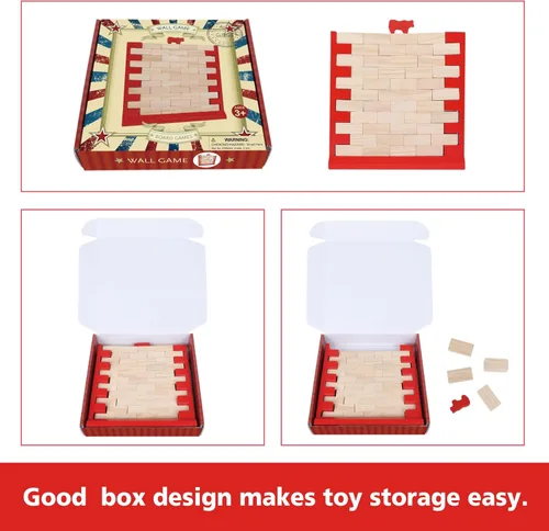 Miniatura 5 de GOTHINK Juego de pared de ladrillo, divertido juego familiar para niños y niñas, desarrolla habilidades y estrategia, perfecto para fiestas