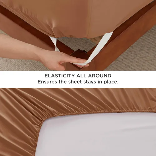 Miniatura 5 de Bedsure Juego de Sábanas King de Bolsillo Profundo - Se Adapta a Colchones de Hasta 21 Pulgadas de Grosor - 4 Piezas Sábanas de Cama GentleSoft