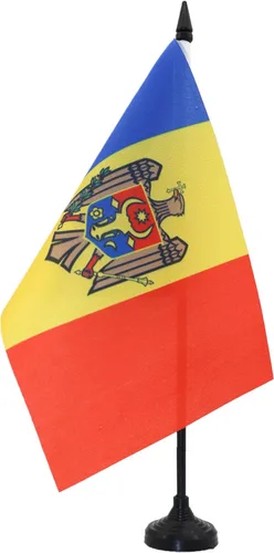Miniatura 129 de United Kingdon Coat of arms Table Flag 5'' x 8'' - UK - British - England Desk Flag 21 x 14 cm - Black plastic stick and base - AZ FLAG Escudo