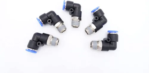 Miniatura 40 de Empuje para conectar conexión de tubo de 1/4" OD x 1/8" rosca NPT macho, codo neumático macho de aire línea de agua de aire de 90 grados codo