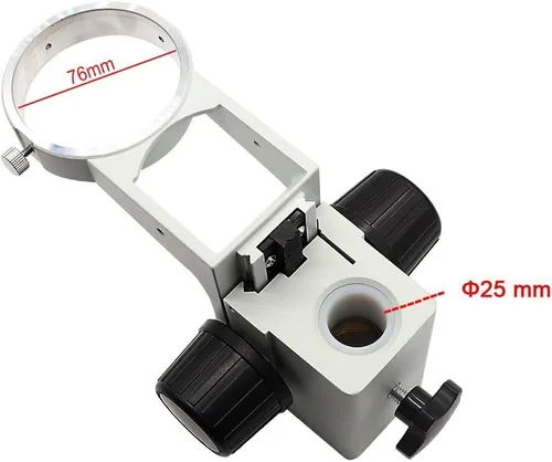 Miniatura 3 de Kit de microscopio de 2.992 in de diámetro ajustable, soporte de enfoque para microscopio tinocular, microscopio binocular, adaptadores de lente