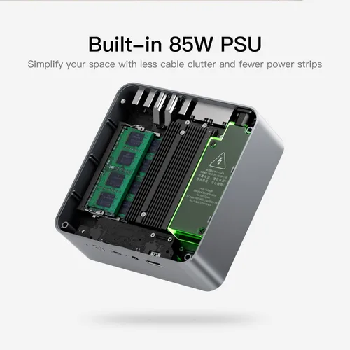 Miniatura 8 de Beelink EQR5 - Mini PC W11 Pro, AMD Ryzen 5 5625U (6C/12T hasta 4.3 GHz), 16 GB DDR4, 500 GB SSD NVMe, Wi-Fi 6, BT5.2, LAN dual, Radeon 7 núcleos