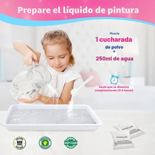 Miniatura 3 de Pintura de mármol de agua para niños, rellenos de calcetines para niños, regalos de cumpleaños para niños de 3 años en adelante, artes