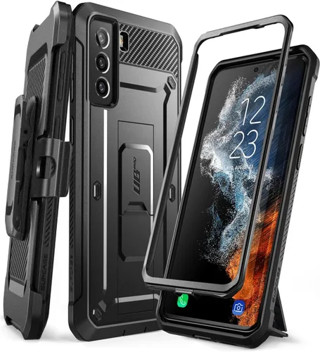 Miniatura 11 de SUPCASE Funda para Samsung Galaxy S22 con soporte (Unicorn Beetle Pro), [clip de cinturón integrado] Resistente de cuerpo completo de doble capa