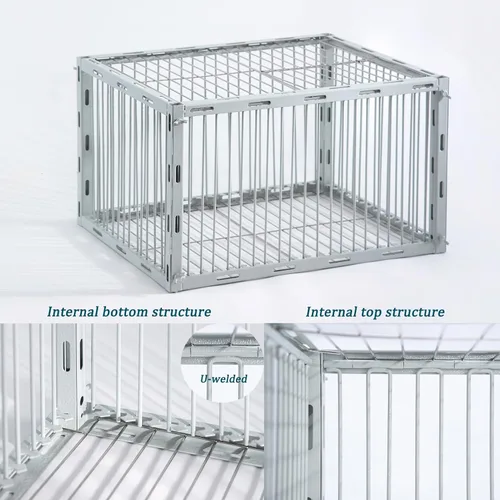 Miniatura 5 de Trampa para palomas con diseño a prueba de fugas, trampa para pájaros con entrada unidireccional, jaula para pollos y aves para palomas, portátil