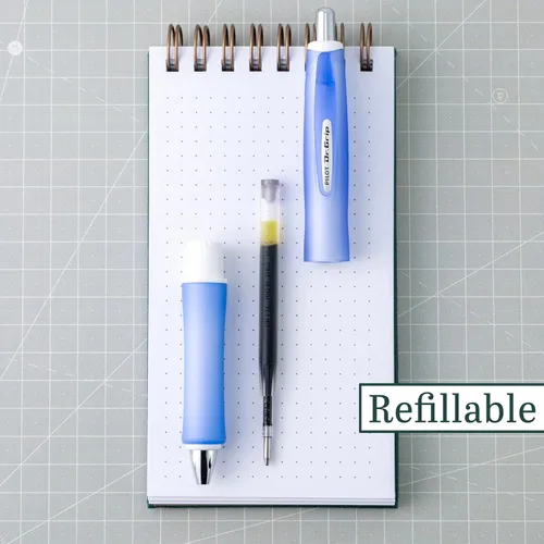 Miniatura 4 de PILOT Dr. Grip - Bolígrafo recargable y retráctil, punta media, tinta negra, paquete de 3, ideal para la escuela, diario y escritura en la oficina