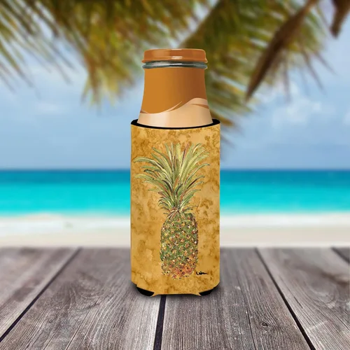 Miniatura 3 de Caroline's Treasures 8654MUK Pineapple Ultra Hugger para latas delgadas para latas delgadas, funda para enfriar, lavable a máquina, funda para Piña