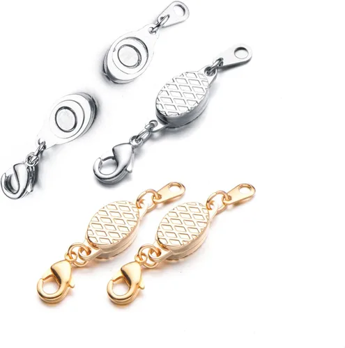 Miniatura 8 de Zpsolution Cierre Magnético de Bloqueo para Joyería, Cierres Magnéticos para Collares y Pulseras, Extensor de Cadena para Hacer Joyería Redondo 4pcs