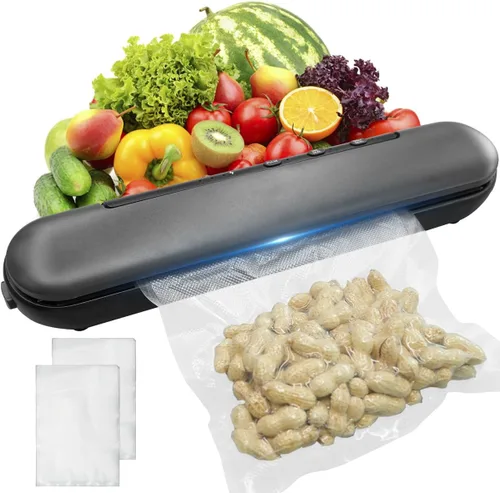 Sellador al vacío portátil inalámbrico para alimentos, incluye 20 bolsas y cortador integrado, mantiene los alimentos frescos para cocina,