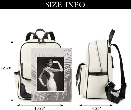 Miniatura 3 de BOSTANTEN Mochila de cuero genuino para mujer mochila pequeña de moda M