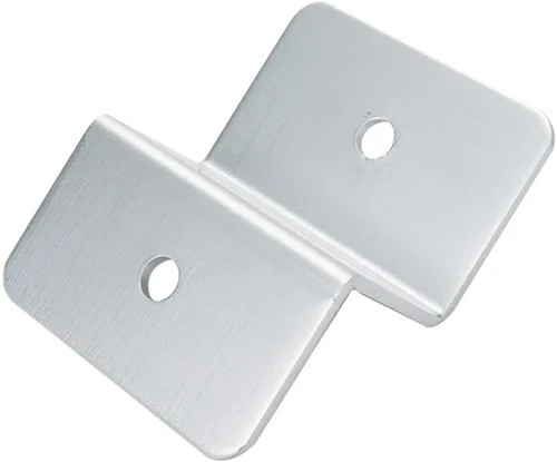 Miniatura 3 de KUMGROT 4 juegos de soportes de panel solar de aleación de aluminio Z soportes para paneles solares techo RV barco fuera de la red, plata Plateado