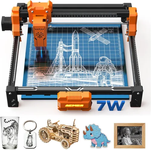Miniatura 18 de ACMER S1 Grabador láser de 2500mW, máquina compacta de grabado y corte de escritorio para manualidades DIY, pequeñas empresas y creadores, área