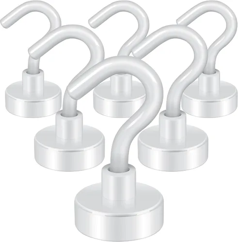 Miniatura 35 de Neosmuk Ganchos magnéticos extrafuertes con resistencia de más de 27 lbs, con imanes de tierras raras resistentes para refrigerador, crucero, Bronce