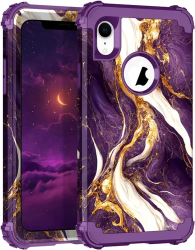 Miniatura 88 de Hocase Funda para iPhone SE 2022/2020, resistente a prueba de golpes, de plástico duro+goma de silicona, funda protectora híbrida para iPhone SE