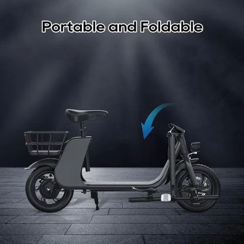 Miniatura 6 de RIDWIND Electric Scooter with Seat for Adults, 450W Motor Foldable E Scooter for Adults with LCD Display,15.5MPH, 20 Miles Range, Max Load 265LB