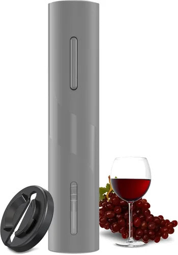 Miniatura 11 de COKUNST Abrebotellas de vino eléctrico, funciona con pilas, con cortador de papel de aluminio, removedor de sacacorchos con botón de un solo clic