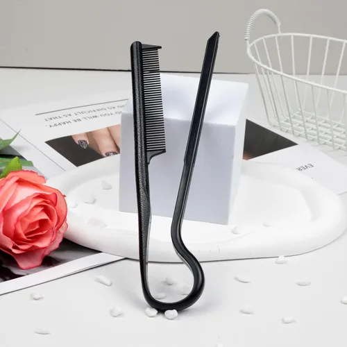 Miniatura 7 de Peine alisador de pelo en forma de V – Herramienta portátil de peluquería de paja de trigo para peinar y alisar, herramienta de peluquería DIY