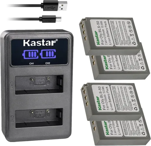 Miniatura 7 de Kastar BLS-50 LED2 Cargador de batería USB compatible con Olympus Pen E-P1, E-P2, E-P3, E-P7, E-PL1, E-PL1s, E-PL2, E-PL3, E-PL5, E-PL6, E-PL7