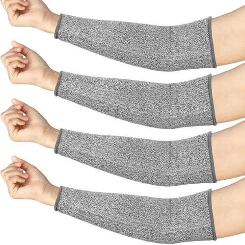 Miniatura 10 de Neer 4 pares de mangas protectoras para brazos para piel delgada, anticortes, resistentes a quemaduras, funda para antebrazo para cocina y azul