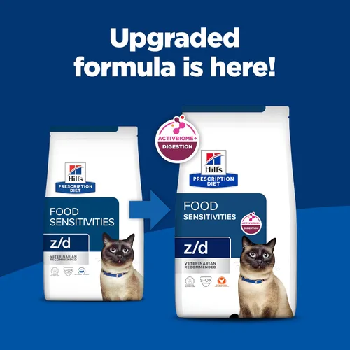 Miniatura 2 de Alimento seco Hill's Prescription Diet z/d para sensibilidades cutáneas/alimentarias hidrolizadas para gatos, dieta veterinaria, bolsa de 4 lb