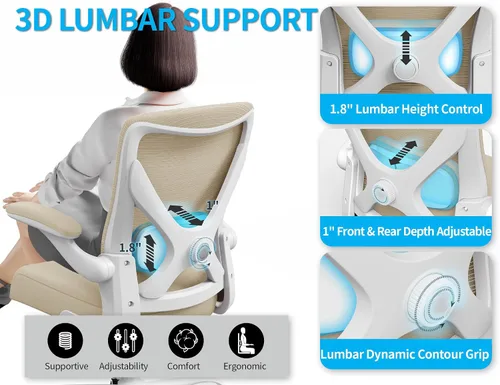 Miniatura 4 de Ergalithic Silla de oficina ergonómica – Silla de escritorio para computadora en forma de X cómoda, silla de juegos, silla de oficina con soporte