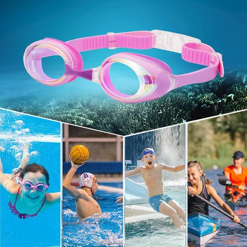 Miniatura 5 de Gafas de natación miopes para niños -2.0D a -5.0D, gafas de natación antiempañamiento miopes sin fugas, aptas para 4 a 14 años