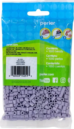 Miniatura 2 de Perler 80-15251 Cuentas de fusible a granel para actividades de manualidades de niños, 1000 unidades, cardo morado Cardo Púrpura