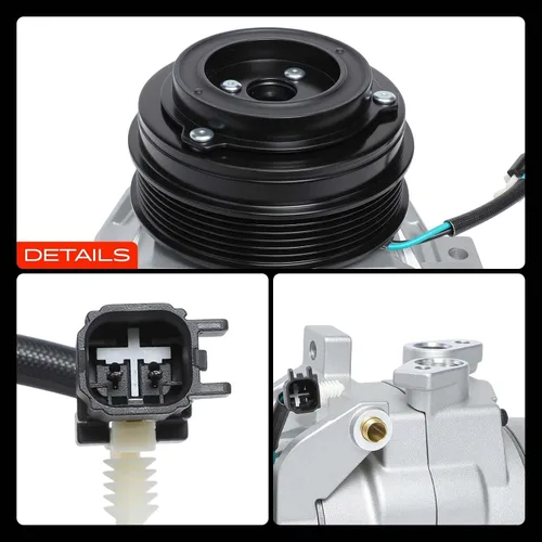 Miniatura 9 de A-Premium Compresor de A/C con embrague compatible con Ford F-150 2.7L Turboalimentado 2015-2017, estilo DKS20